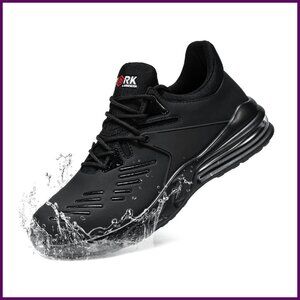 Steel Toe Non-Slip Waterproof Work Shoes Women's Sneakers Slip-On